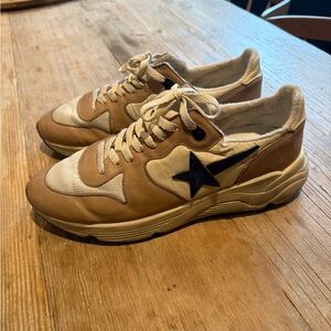 Golden Goose Tan and Black Men's Sneakers
